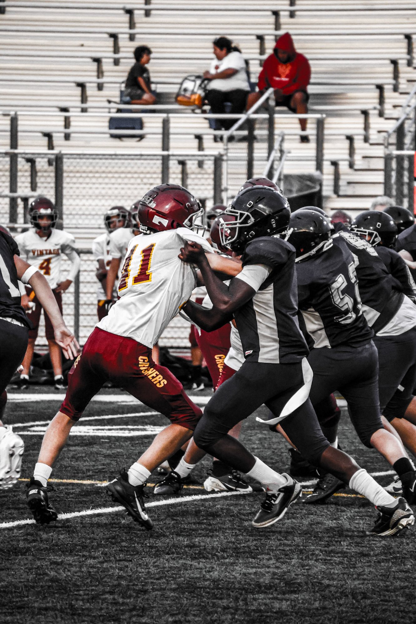 Football blocking drill