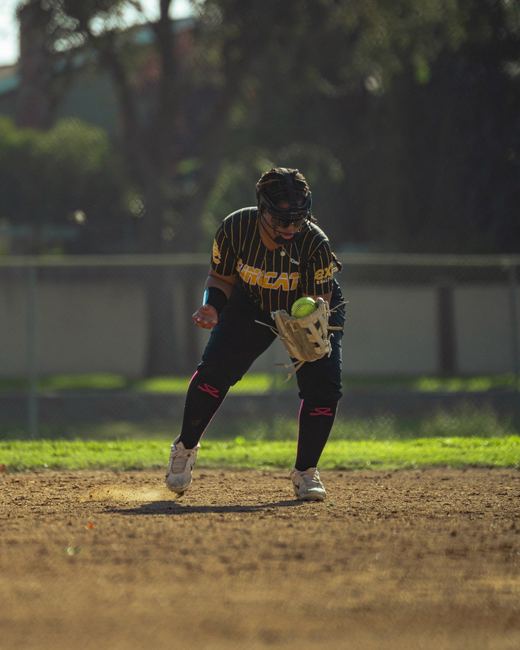 Softball shortstop fielding