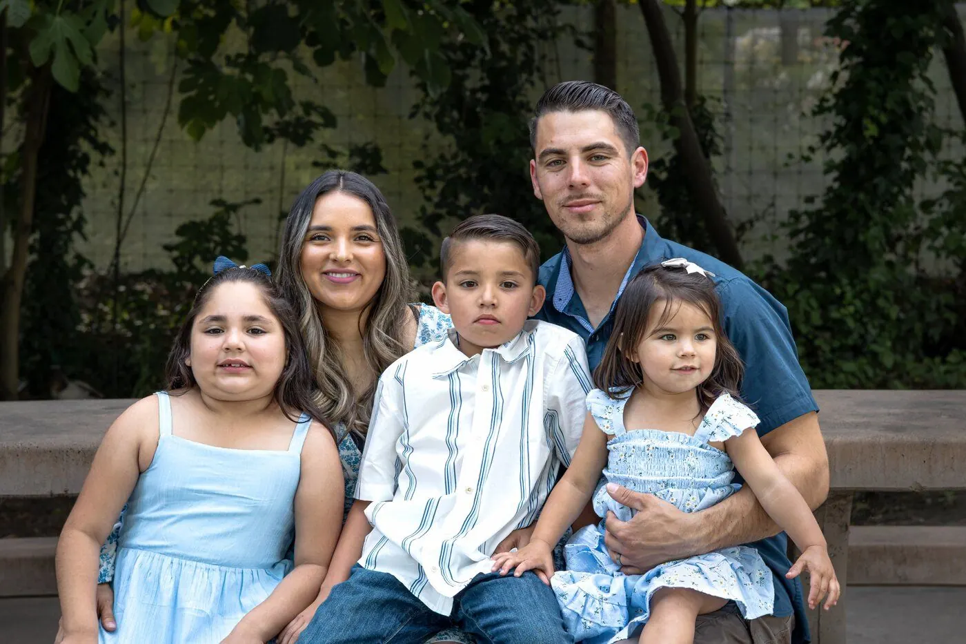 Family of five portrait